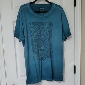 Torrid Blue Tiger Graphic Short Sleeve Tee